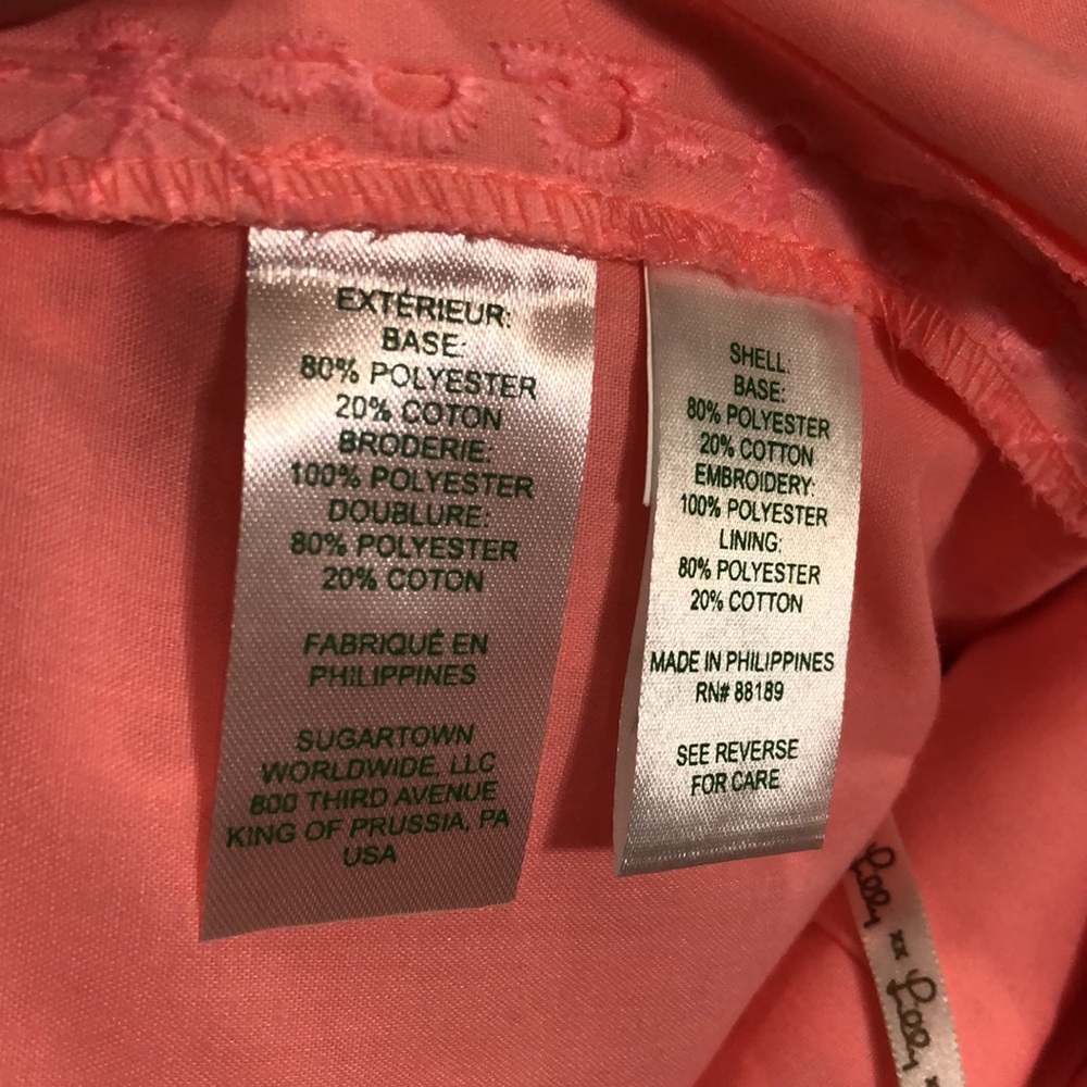 Trisha Shirtdress Shellona Coral Eyelet Sleeveless - Picture 12 of 13